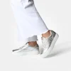 Women Paul Green Platform Trim Trainer - Silver Gold