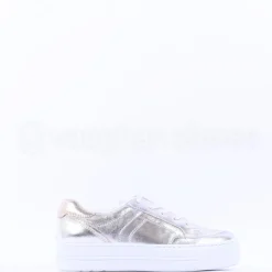 Women Paul Green Platform Trim Trainer - Silver Gold