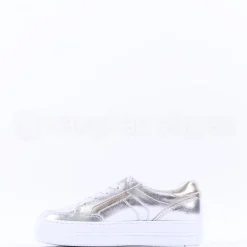 Women Paul Green Platform Trim Trainer - Silver Gold