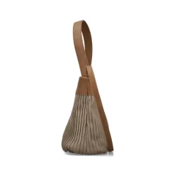 Rieker Pleated Shoulder Bag - Beige Tan
