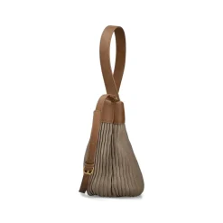 Rieker Pleated Shoulder Bag - Beige Tan