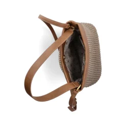 Rieker Pleated Shoulder Bag - Beige Tan