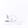 Women Marco Moreo Pompei Lace Platform Trainer - White Silver Leather