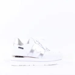 Women Marco Moreo Pompei Lace Platform Trainer - White Silver Leather
