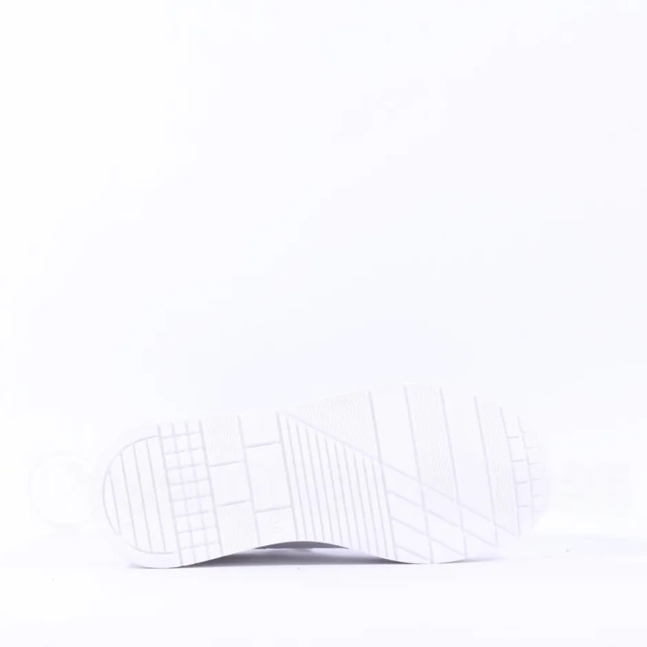 Women Marco Moreo Pompei Lace Platform Trainer - White Silver Leather