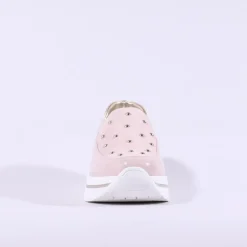 Women Marco Moreo Pompei Stud Platform Slip On - Pink Patent