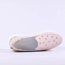 Women Marco Moreo Pompei Stud Platform Slip On - Pink Patent