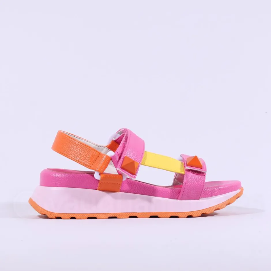 Women Tommy Bowe Ladies Potter T Bar Sandal - Pink Orange