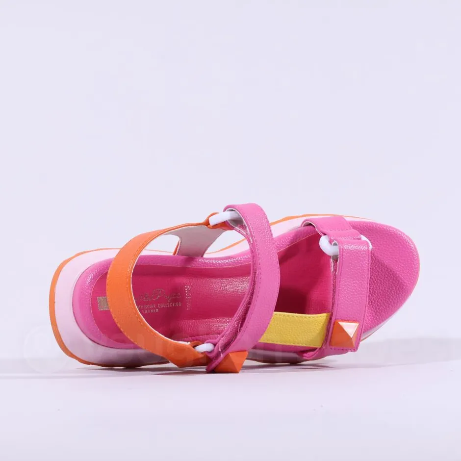 Women Tommy Bowe Ladies Potter T Bar Sandal - Pink Orange