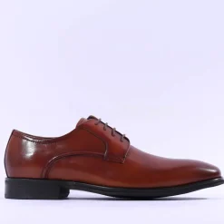 Tommy Bowe Prisco Plain Toe Derby Shoe - Tan Leather