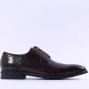 Tommy Bowe Prisco Plain Toe Derby Shoe - Chestnut Leather