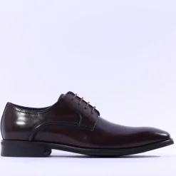 Tommy Bowe Prisco Plain Toe Derby Shoe - Chestnut Leather