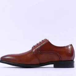 Tommy Bowe Prisco Plain Toe Derby Shoe - Tan Leather