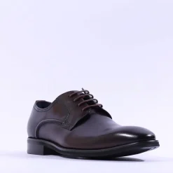 Tommy Bowe Prisco Plain Toe Derby Shoe - Chestnut Leather