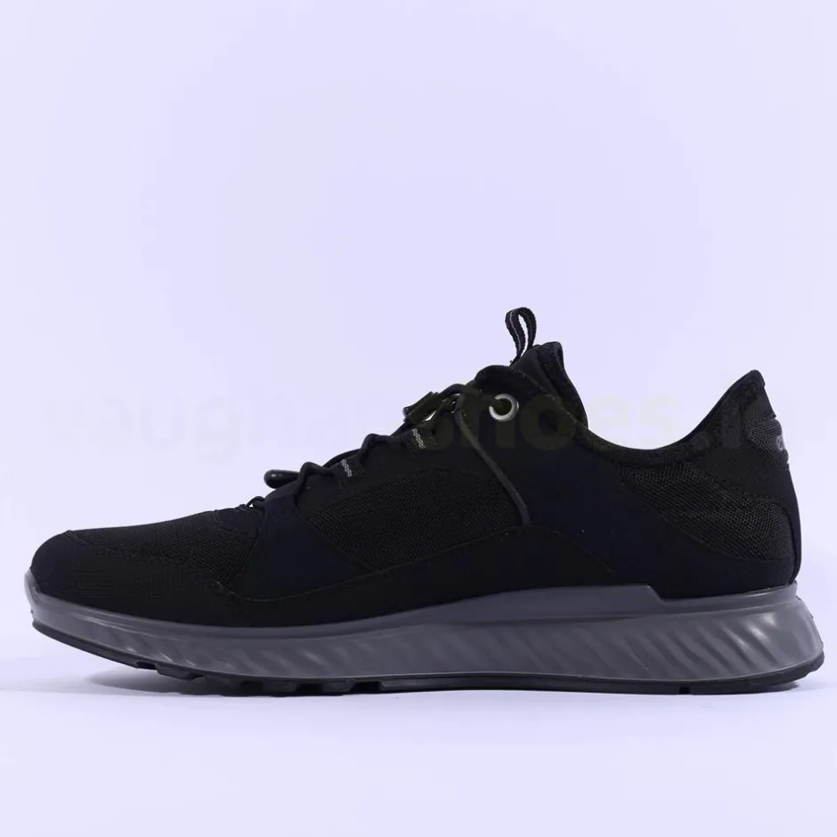 Ecco Men Pull String Goretex Exostride - Black Fabric