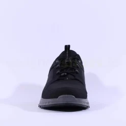 Ecco Men Pull String Goretex Exostride - Black Fabric