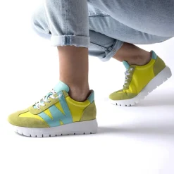 Women Wonders Racer 2 Tone Bungee Lace Trainer - Cyber