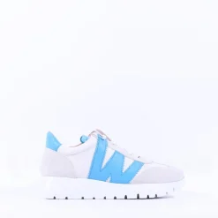 Women Wonders Racer 2 Tone Bungee Lace Trainer - White Blue