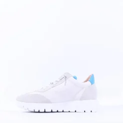 Women Wonders Racer 2 Tone Bungee Lace Trainer - White Blue