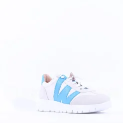 Women Wonders Racer 2 Tone Bungee Lace Trainer - White Blue