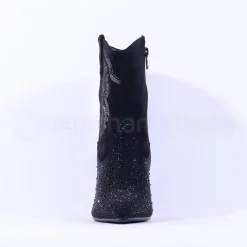 Women Una Healy Rainmaker Diamante Detail Boot - Black Sparkle