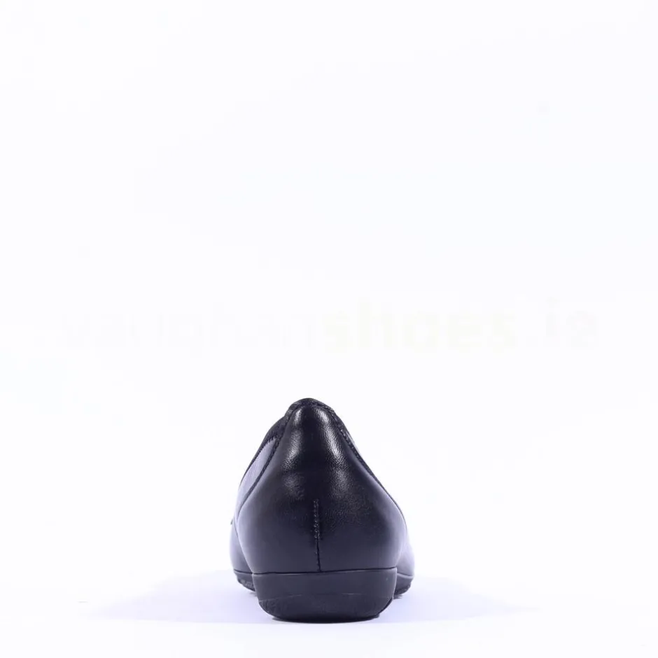 Women Gabor Raven Square Buckle Low Pomp - Black Lea