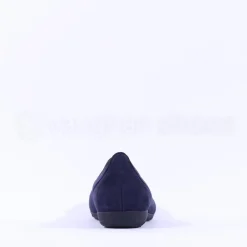 Women Gabor Raven Square Buckle Low Pomp - Navy Suede