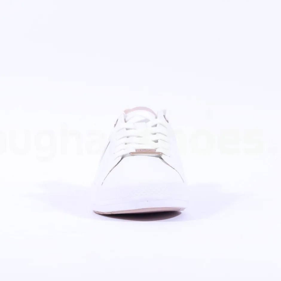 Women S.Oliver Regan Laced Casual Trainer - White Rose Gold