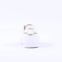 Women S.Oliver Regan Laced Casual Trainer - White Rose Gold