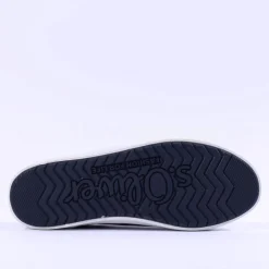 Women S.Oliver Regan Laced Side Panel Trainer - Navy