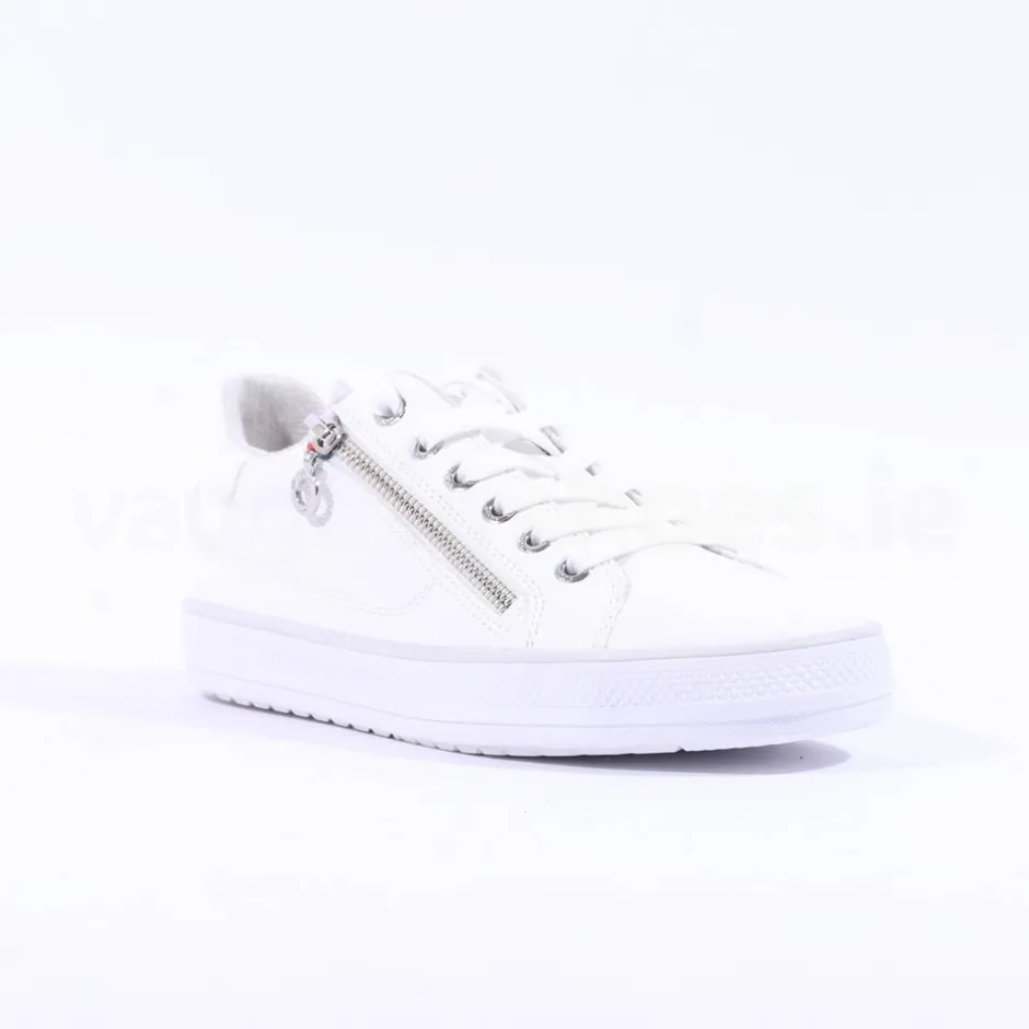 Women S.Oliver Regan Side Zip Casual Trainer - White