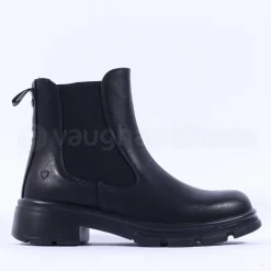Women Heavenly Feet Remy Gusset Ankle Boot - Black