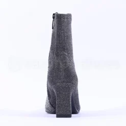 Women Tamaris Reyna Pointed Sparkle Ankle Boot - Pewter Shimmer