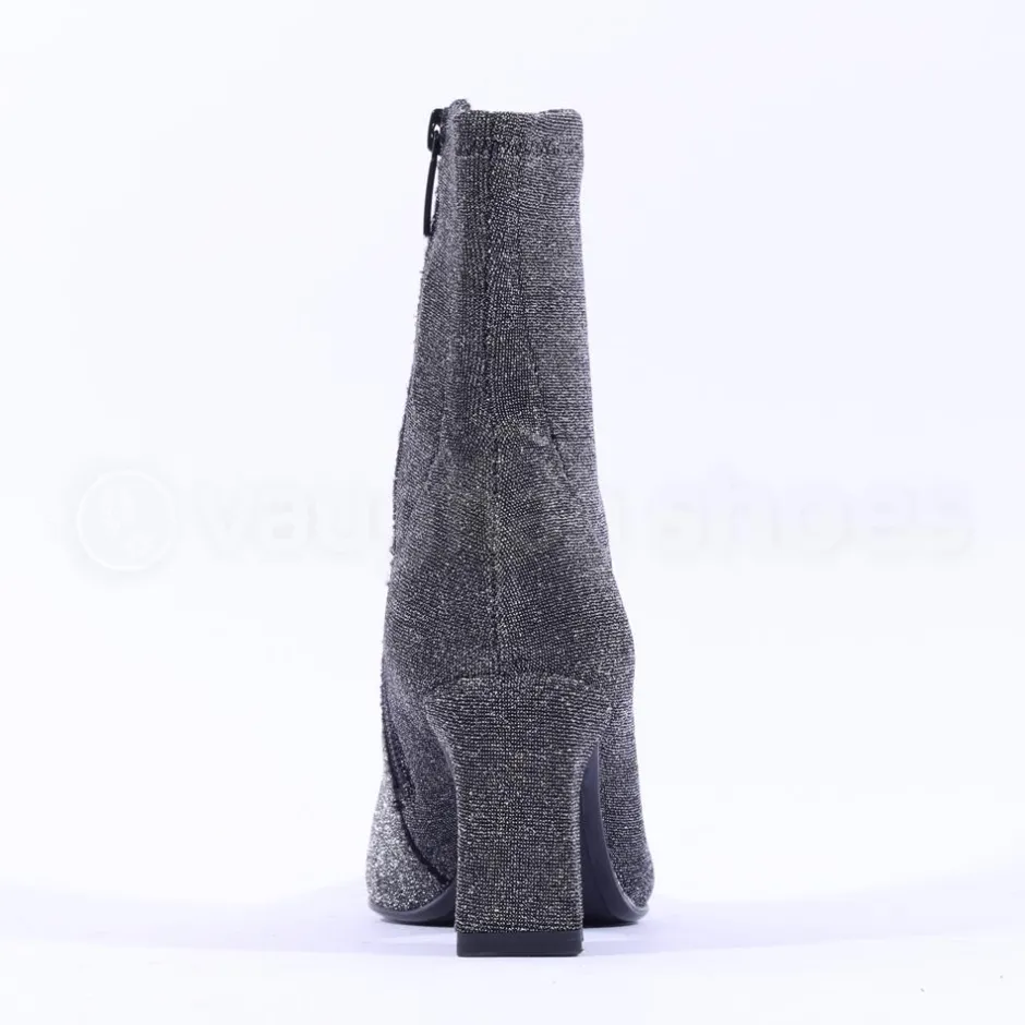 Women Tamaris Reyna Pointed Sparkle Ankle Boot - Pewter Shimmer
