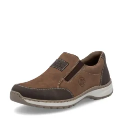 Rieker Men Rieker Slip On Shoe Wide Fit - Brown Combination