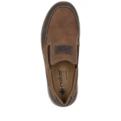 Rieker Men Rieker Slip On Shoe Wide Fit - Brown Combination
