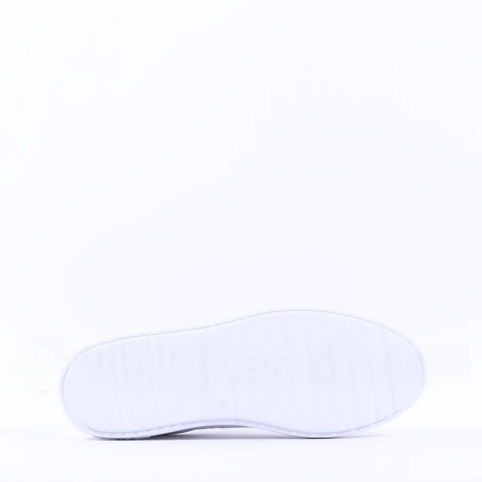 Women Peter Kaiser Rimini Quilted Lace Trainer - White Gold Leather