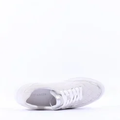 Women Peter Kaiser Rimini Quilted Lace Trainer - Light Grey Leather