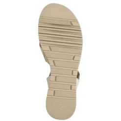 Women Jana Rito Cross Strap Weave Wedge Sandal - Beige