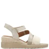 Women Jana Rito Velcro Strap Wedge Sandal - Beige Gold