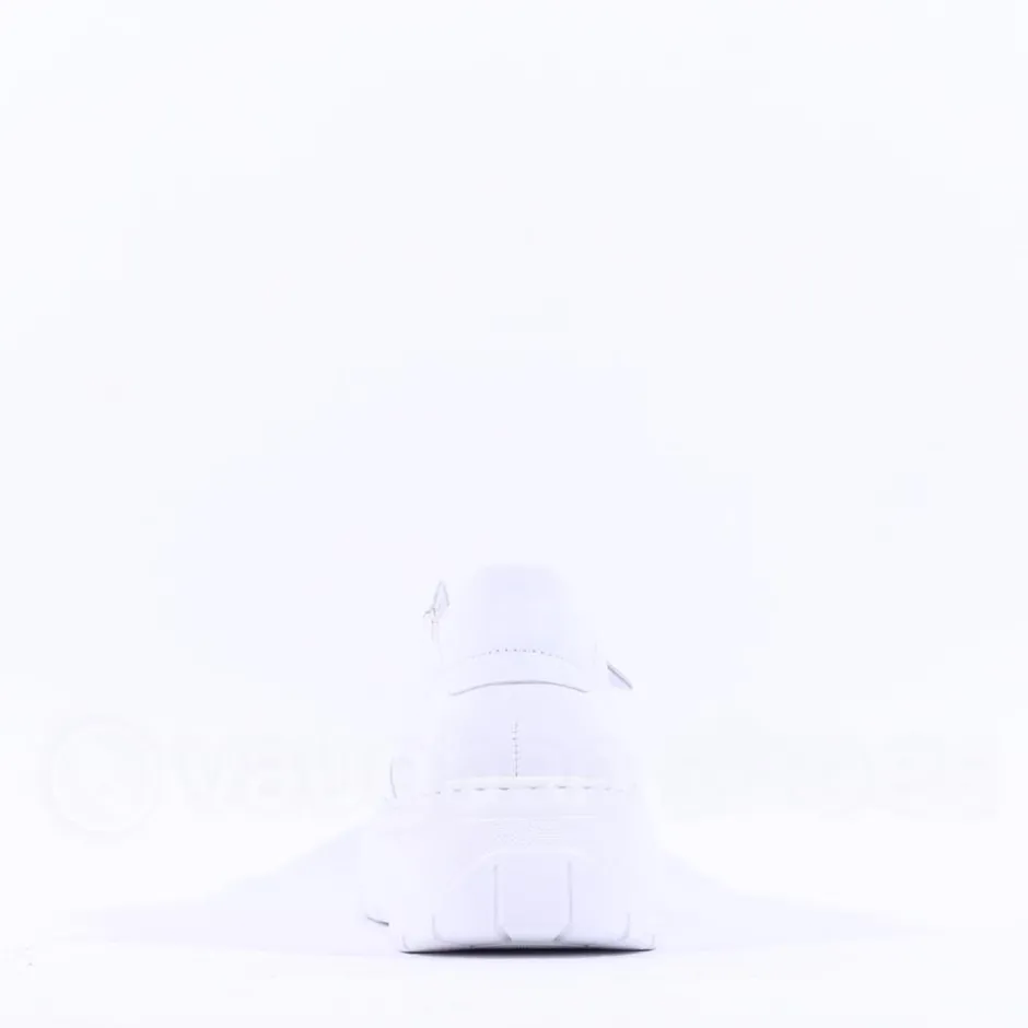 Women Gabor Rivazza Platform Wedge Zip Trainer - White Leather