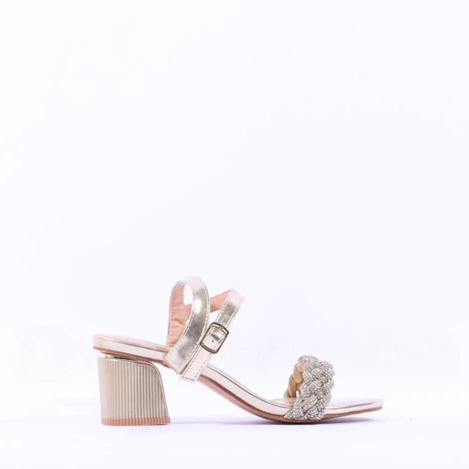 Women Sorento Roganstown Block Heel Sandal - Gold