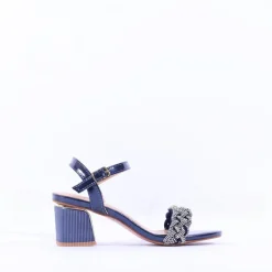 Women Sorento Roganstown Block Heel Sandal - Navy