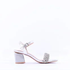 Women Sorento Roganstown Block Heel Sandal - Silver