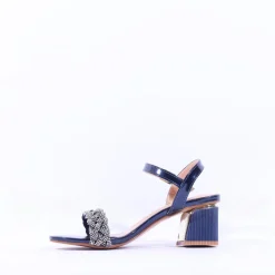 Women Sorento Roganstown Block Heel Sandal - Navy