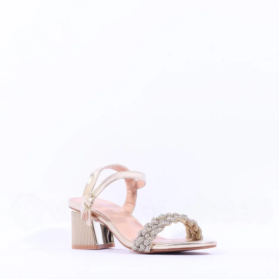 Women Sorento Roganstown Block Heel Sandal - Gold