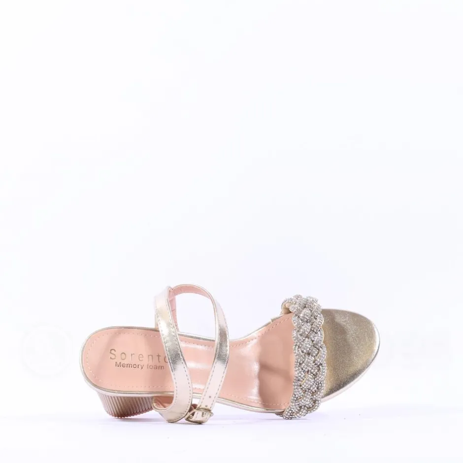 Women Sorento Roganstown Block Heel Sandal - Gold
