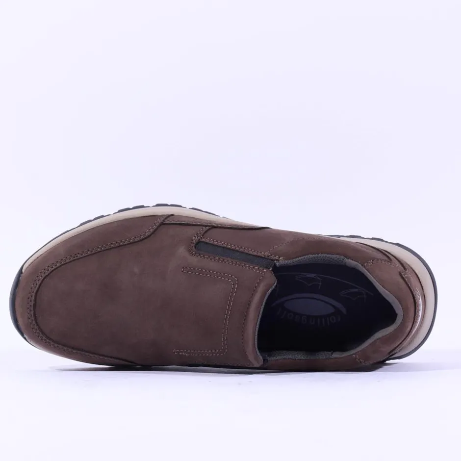 Gabor Men Rolling Soft Slip On Shoe - Nubuck Mocha
