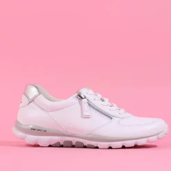 Women Gabor Rolling Soft Twin Zip Fantastic - White Leather