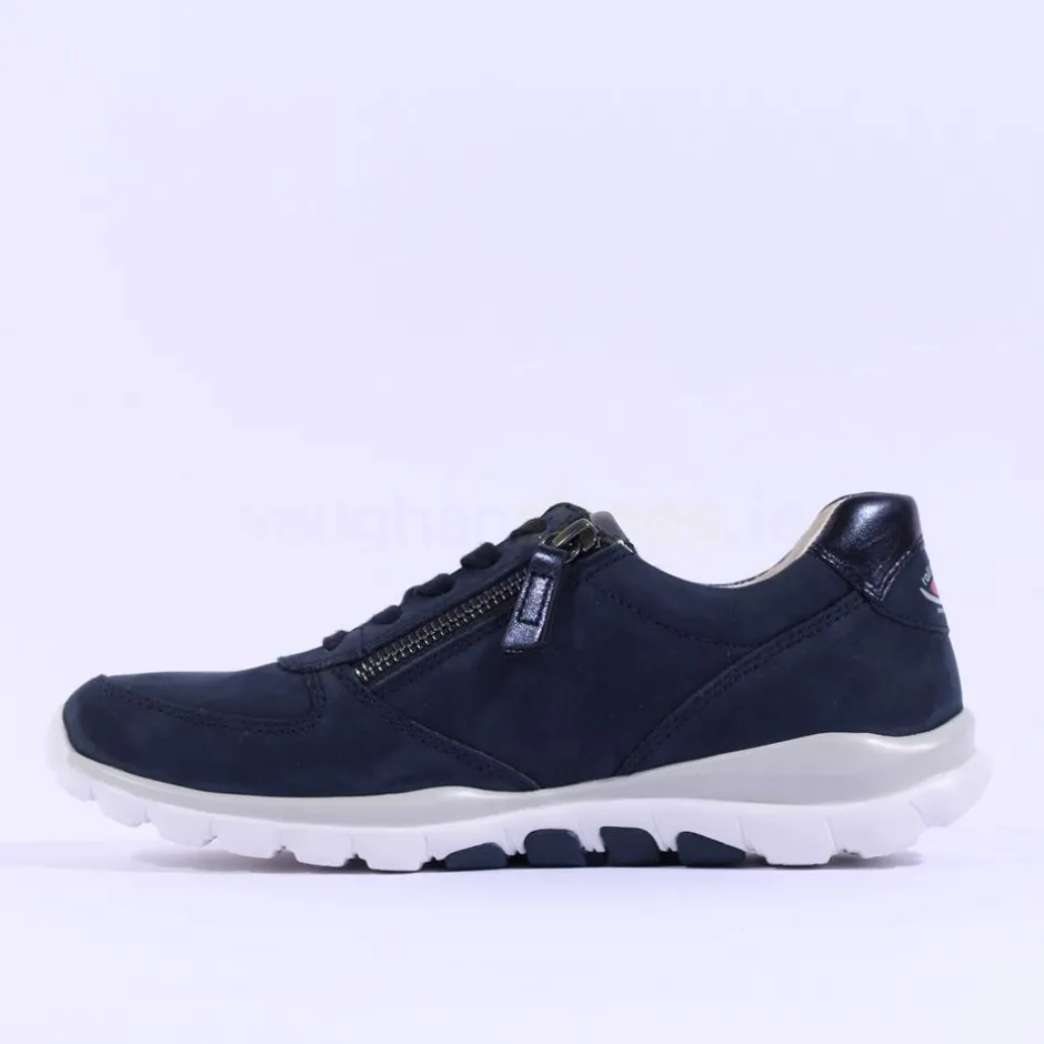 Women Gabor Rolling Soft Twin Zip Fantastic - Navy Nubuck